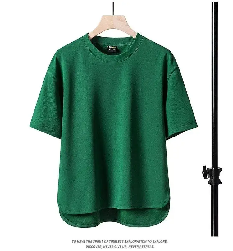 Men's Brown Short Sleeve T-Shirt Loose Casual Summer Wear — feature 18