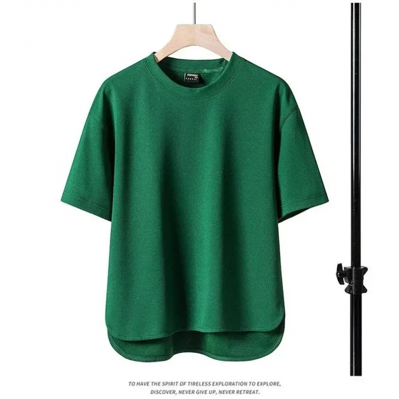 Men's Brown Short Sleeve T-Shirt Loose Casual Summer Wear - Image 4