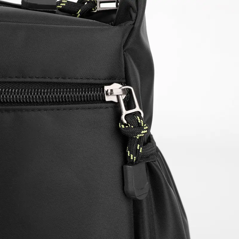 Men's Black Shoulder Bag with Zip Pocket — feature 18