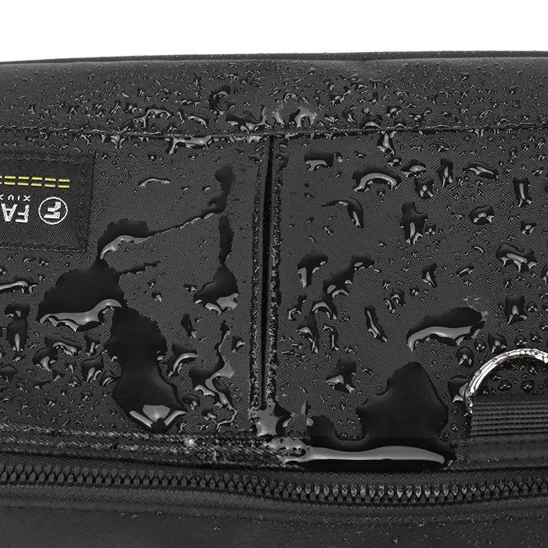 Men's Black Shoulder Bag with Zip Pocket — feature 25