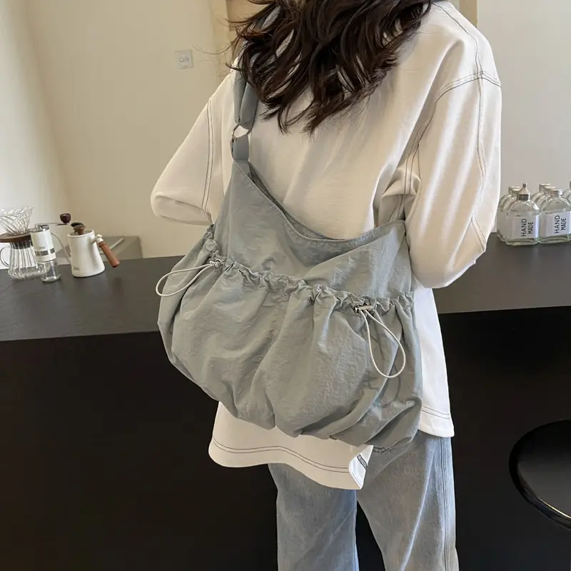 Pleated Crossbody Bag Women Spring Summer School Car Stitch - Image 6