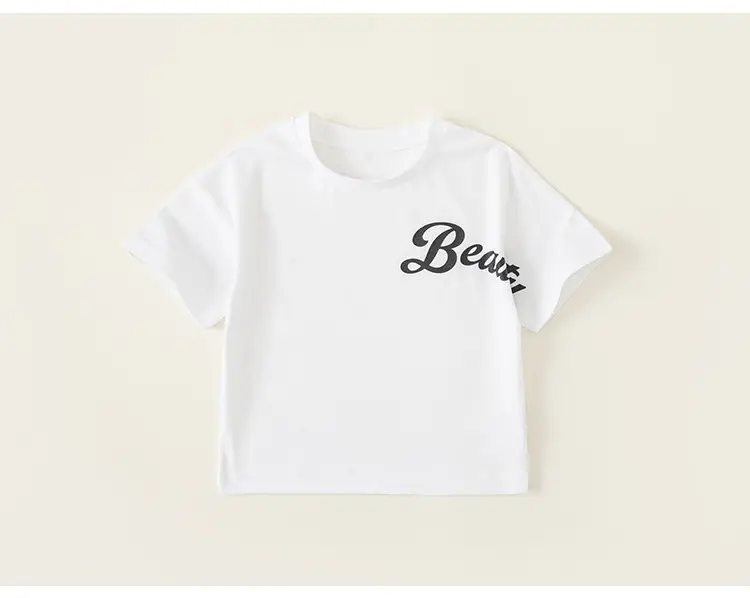 Baby T-Shirt White Green Letter Print Summer 2026 — feature 17