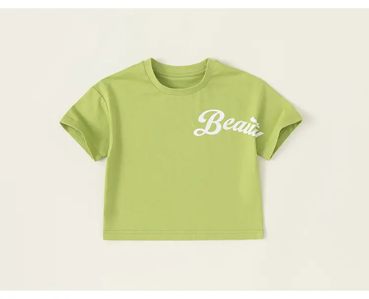 Baby T-Shirt White Green Letter Print Summer 2026 — feature 18