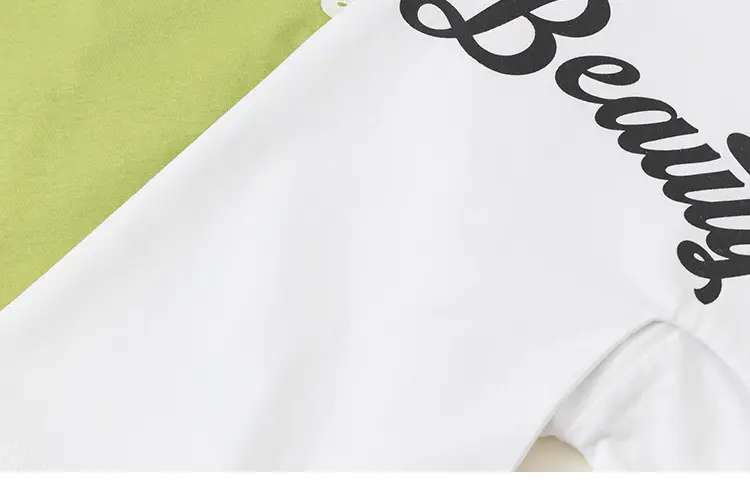Baby T-Shirt White Green Letter Print Summer 2026 — feature 5