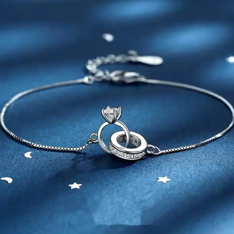2 Karat Princess Square Bracelet for Women - Image 9