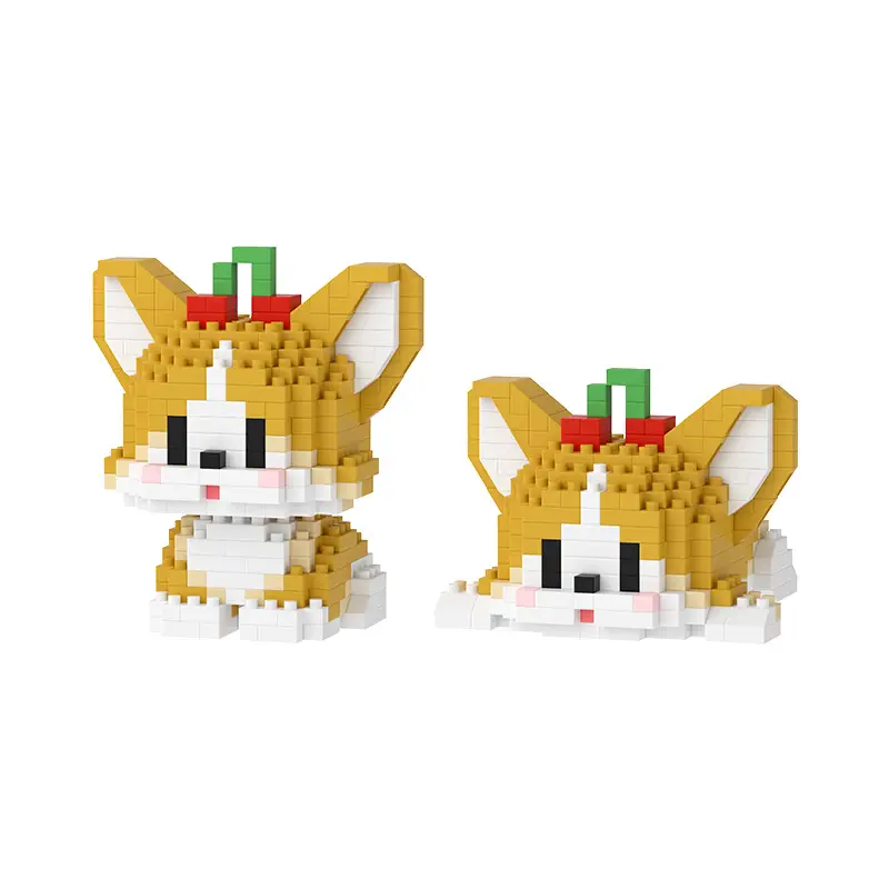 [Wholesale generation] micro-particle building blocks cute pet dog 61 cute diy assembled toy gift compatible with Lego - Image 22