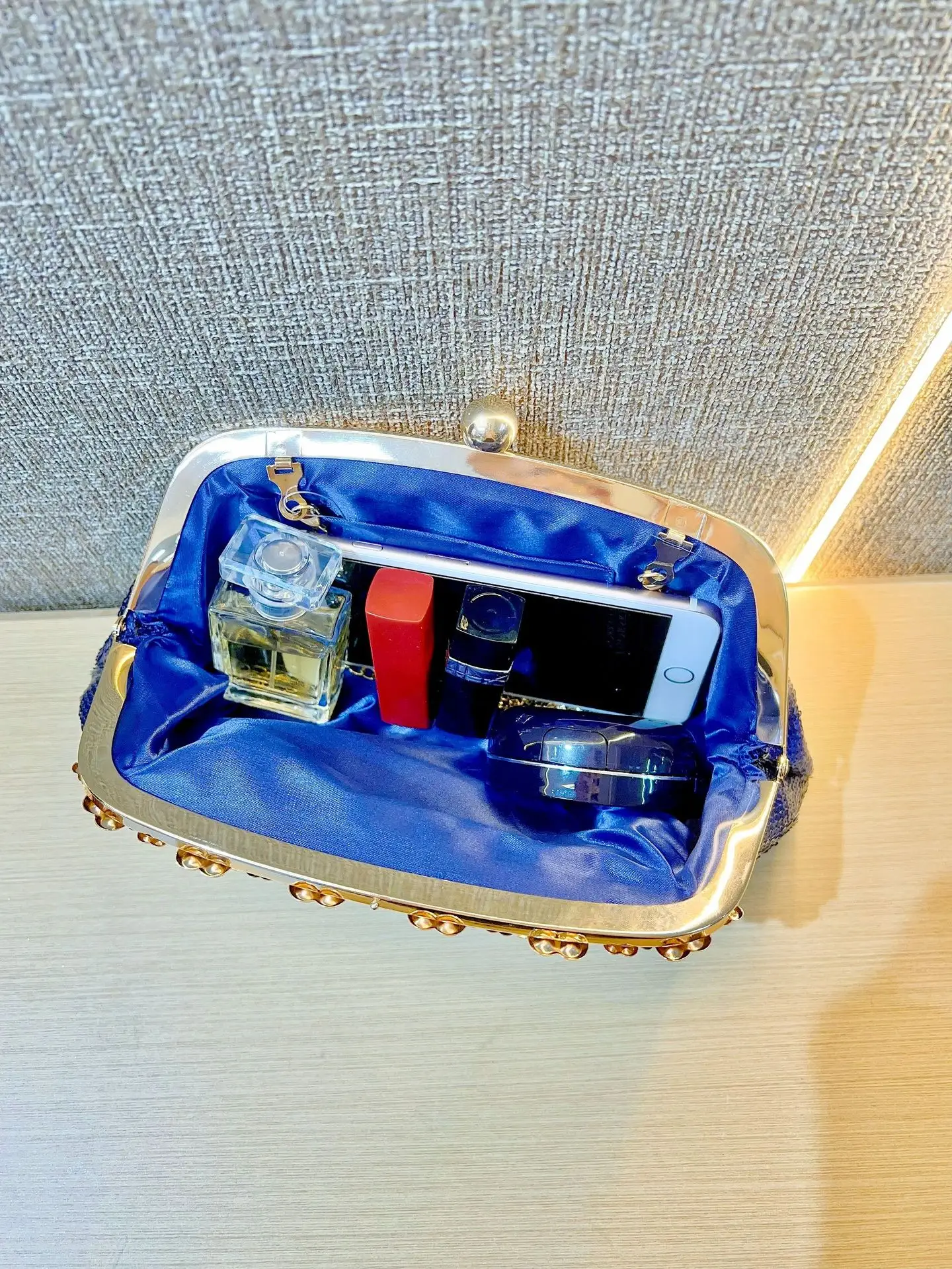 Blue Crystal Crossbody Clutch for Women — feature 2