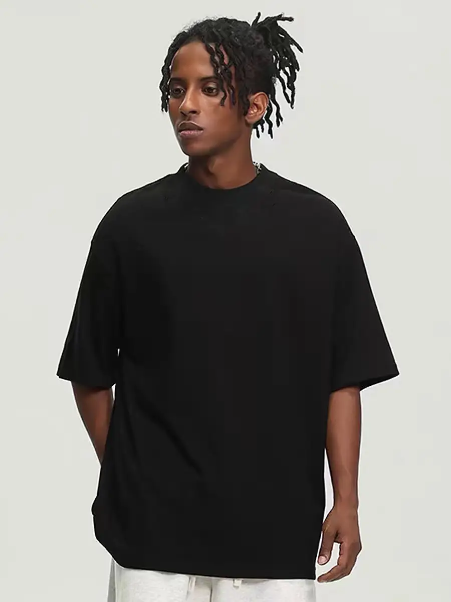 Men's Light Green Shoulder Short Sleeve T-Shirt — feature 7