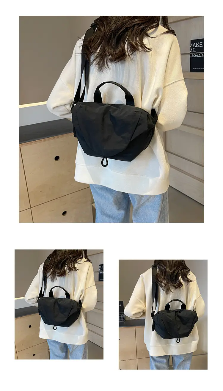 Women's Black Crossbody Bag for Fitness Cycling Wear — feature 11