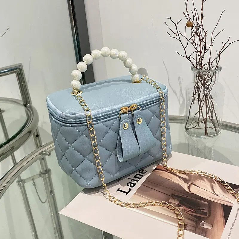 Women's Diamond Embroidered Pearl Cosmetic Bag 2024 - Image 5