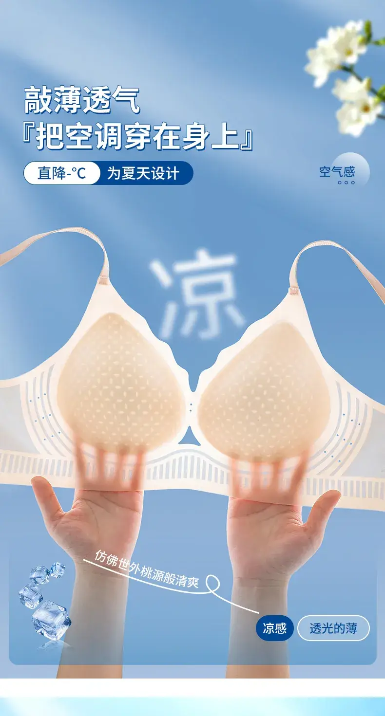 Jelly Soft Anti-Sagging Bra Women Summer Thin — feature 1