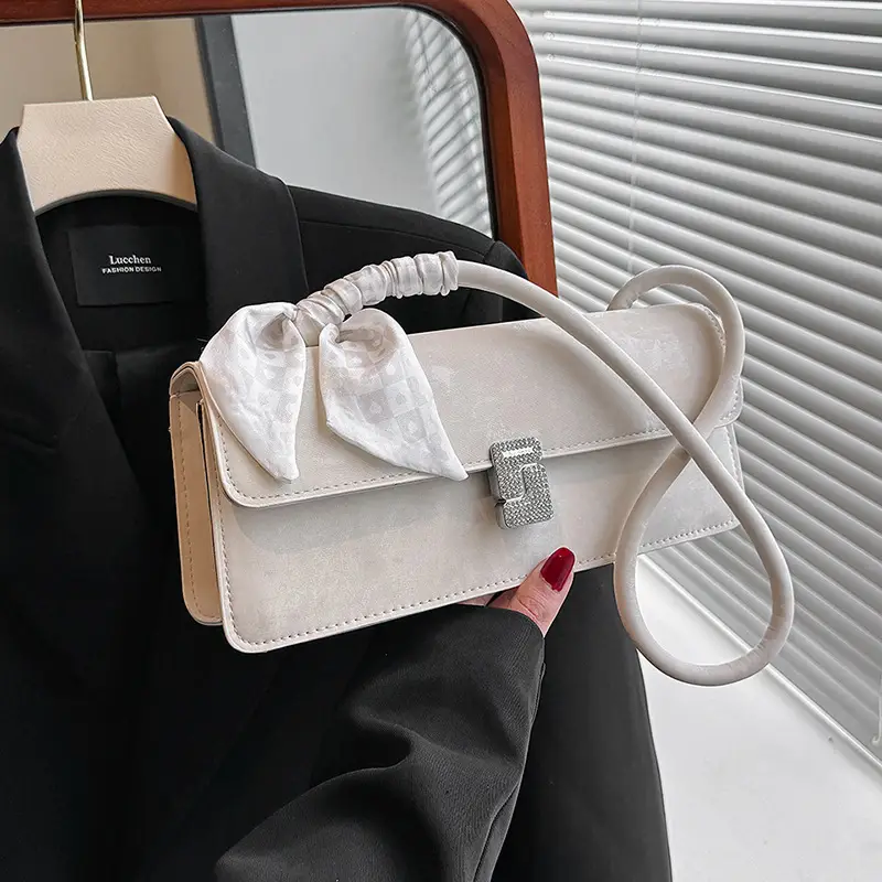 Gentle Silk Scarf Shoulder Bag Women Spring Summer - Image 6
