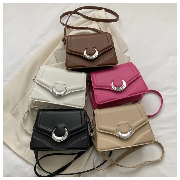Women's Brown Crescent Lock Shoulder Bag 2025 New Trendy — feature 30