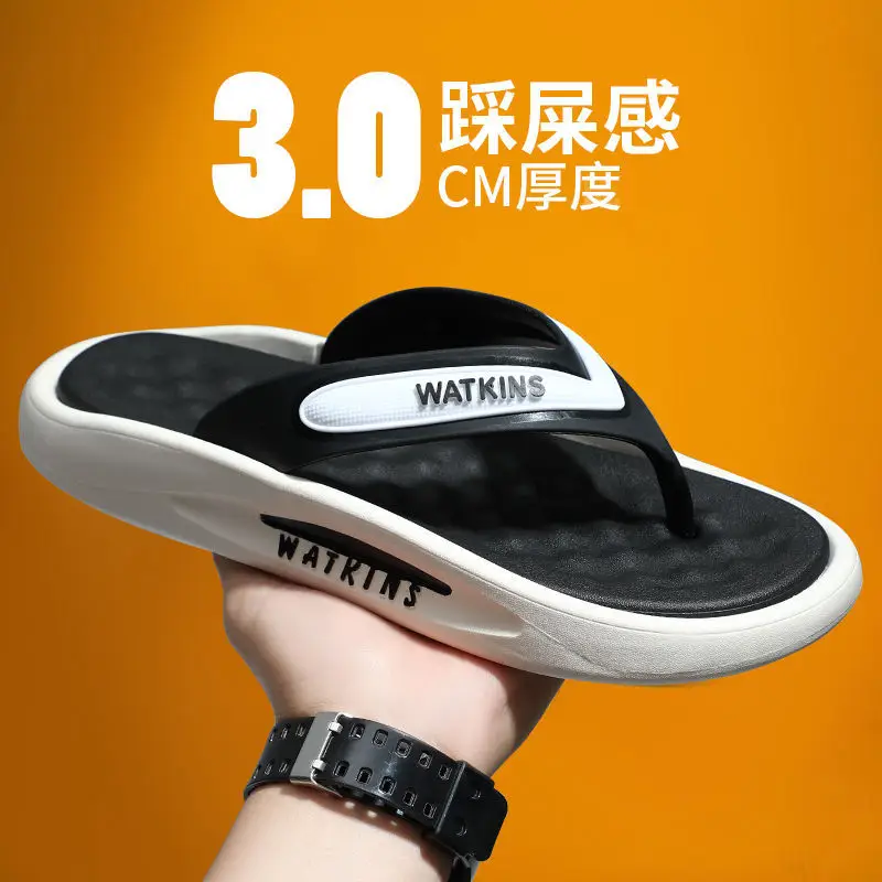Soft Sole High-end Flip-flops for Men, Thick-soled Summer Outer Wear, Beach Non-slip, Cool and Handsome Flip-flops for Men - Image 2
