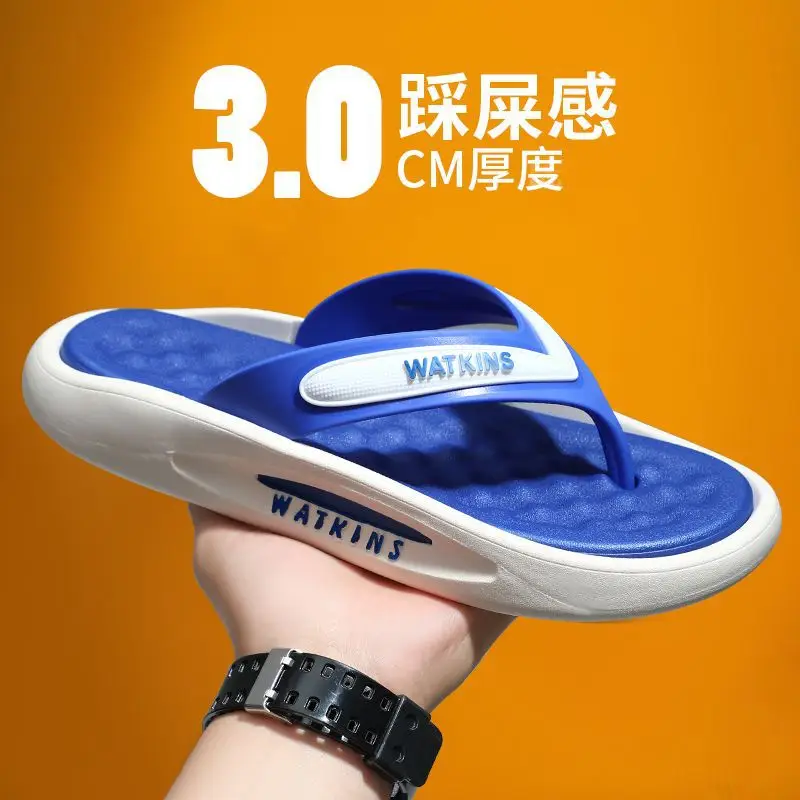 Soft Sole High-end Flip-flops for Men, Thick-soled Summer Outer Wear, Beach Non-slip, Cool and Handsome Flip-flops for Men - Image 4