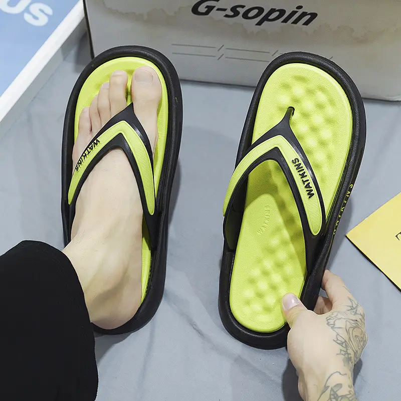 Soft Sole High-end Flip-flops for Men, Thick-soled Summer Outer Wear, Beach Non-slip, Cool and Handsome Flip-flops for Men — feature 14