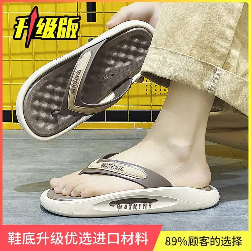 Soft Sole High-end Flip-flops for Men, Thick-soled Summer Outer Wear, Beach Non-slip, Cool and Handsome Flip-flops for Men - Image 6