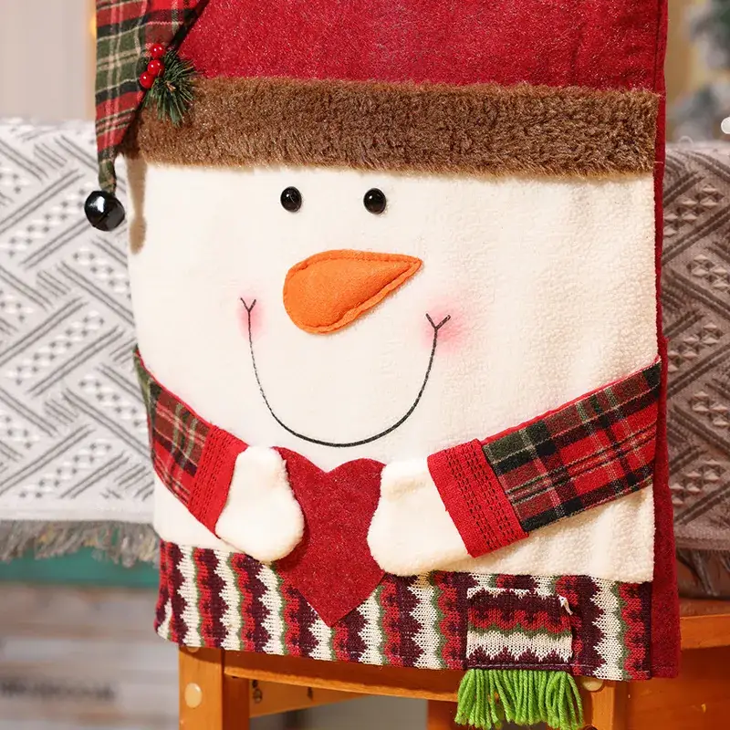Santa Claus Chair Cover Christmas Table Decor 47x54cm - Image 5