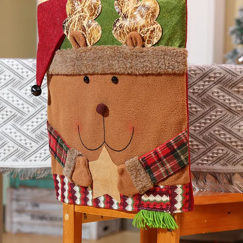 Santa Claus Chair Cover Christmas Table Decor 47x54cm - Image 7