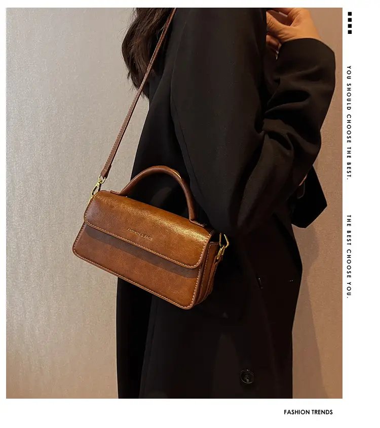 Vintage Textured Women's Shoulder Crossbody Bag 2024 — feature 2