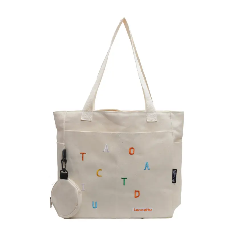 Women Canvas Tote Bag Large Capacity 2024 New Commuter - Image 9