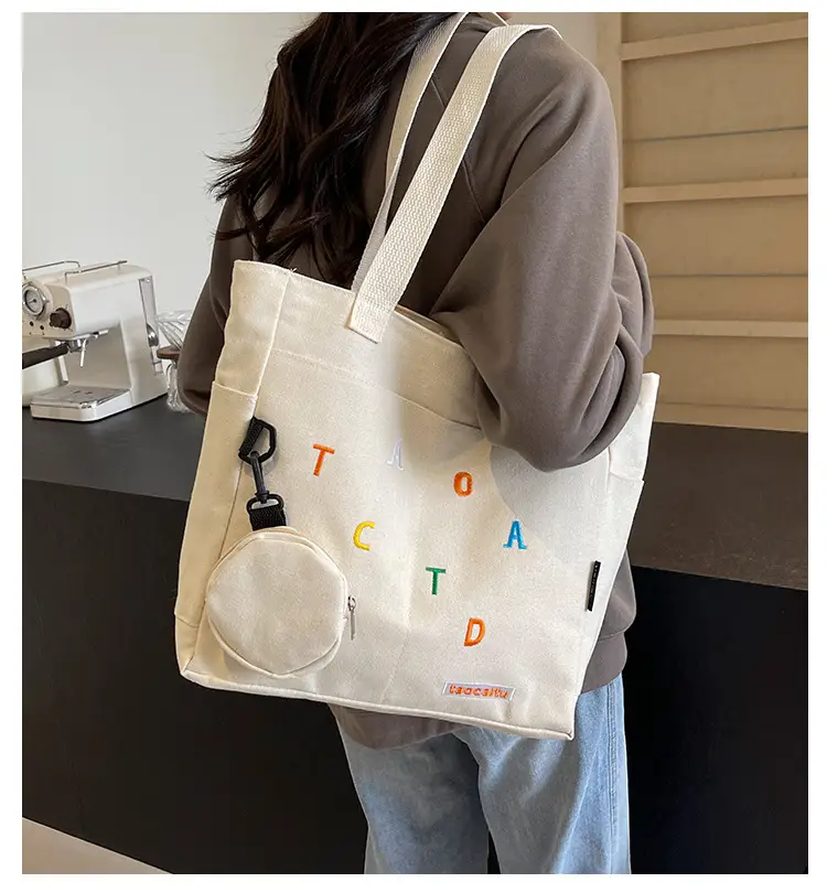 Women Canvas Tote Bag Large Capacity 2024 New Commuter — feature 1