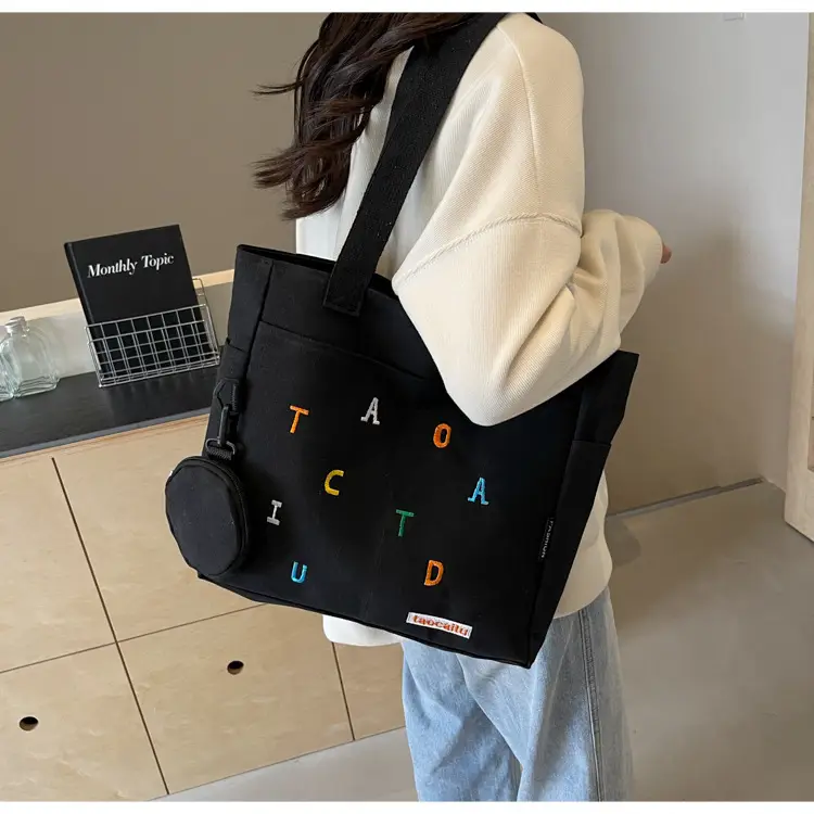 Women Canvas Tote Bag Large Capacity 2024 New Commuter — feature 13