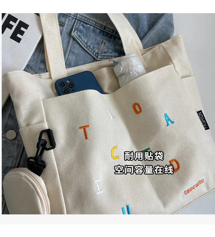 Women Canvas Tote Bag Large Capacity 2024 New Commuter — feature 7