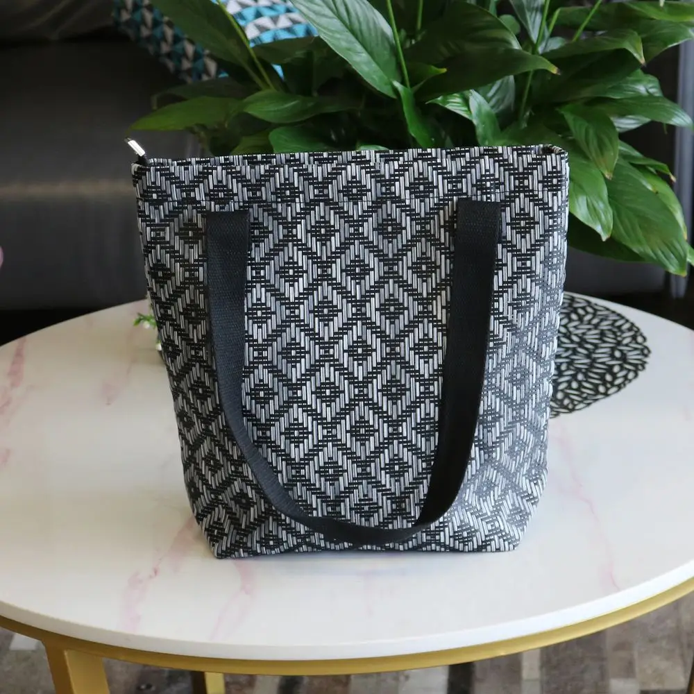 Women's Woven Phone Bag with Handle - Image 3
