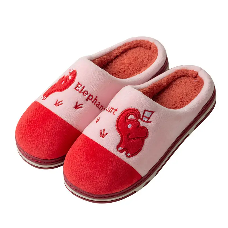 Women's Warm Cotton Slippers Blue Grey Winter Home
