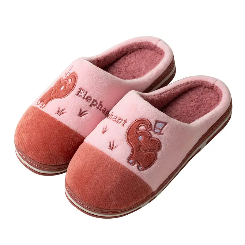 Women's Warm Cotton Slippers Blue Grey Winter Home