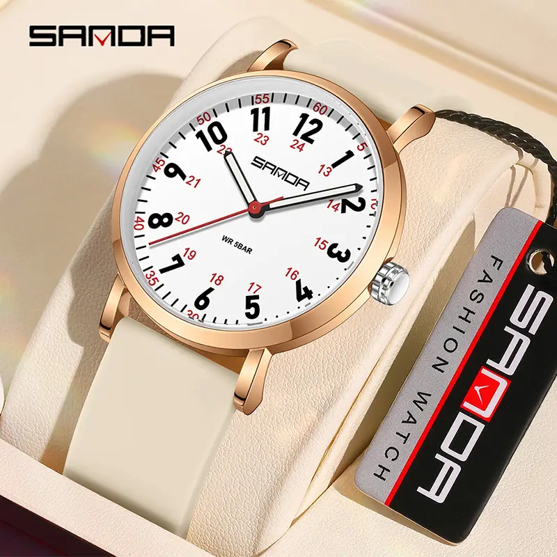 Sanda Black Luminous Quartz Watch for Men - Image 11