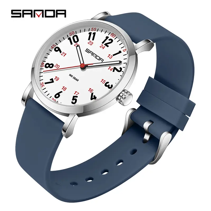 Sanda Black Luminous Quartz Watch for Men - Image 13