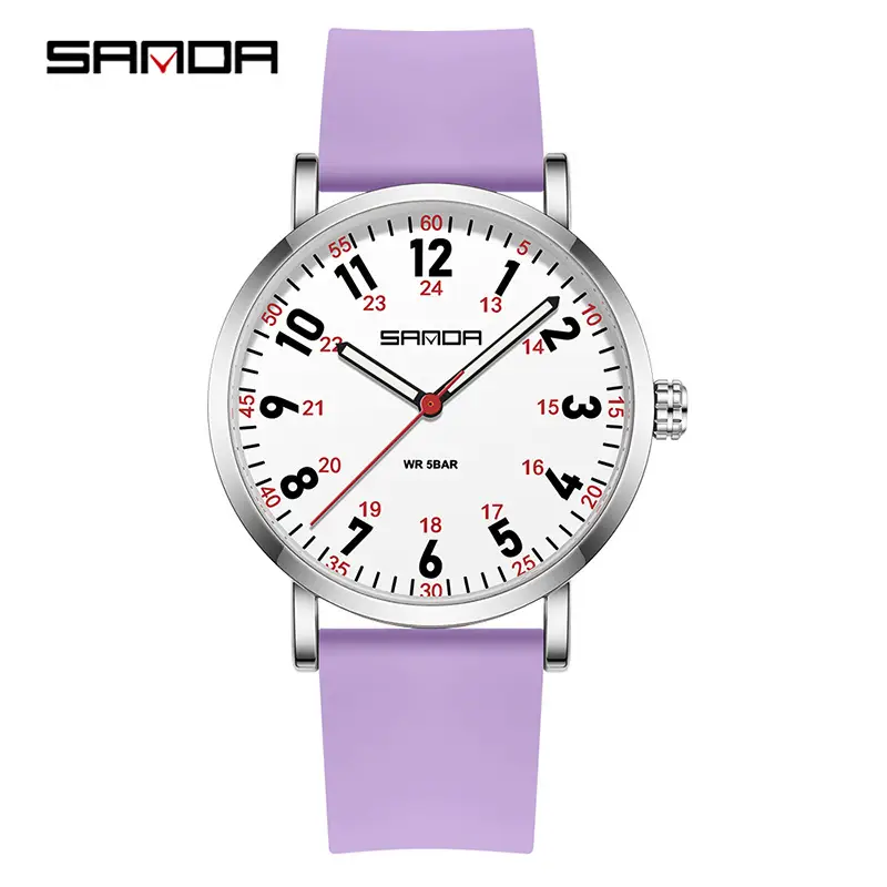 Sanda Black Luminous Quartz Watch for Men - Image 2
