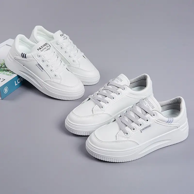 2026 Hot-Selling Spring and Autumn Lightweight White Sneakers with Leather Surface, Height-Increasing Soft Sole, Breathable Thick-Soled Sports Casual Shoes for Women - Image 21
