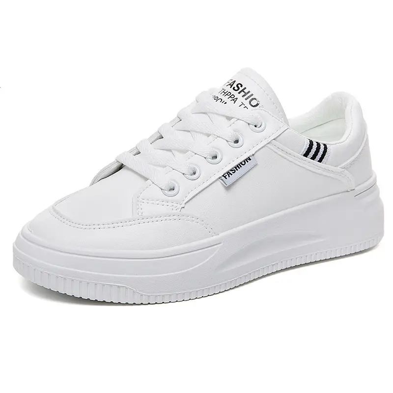 2026 Hot-Selling Spring and Autumn Lightweight White Sneakers with Leather Surface, Height-Increasing Soft Sole, Breathable Thick-Soled Sports Casual Shoes for Women - Image 23