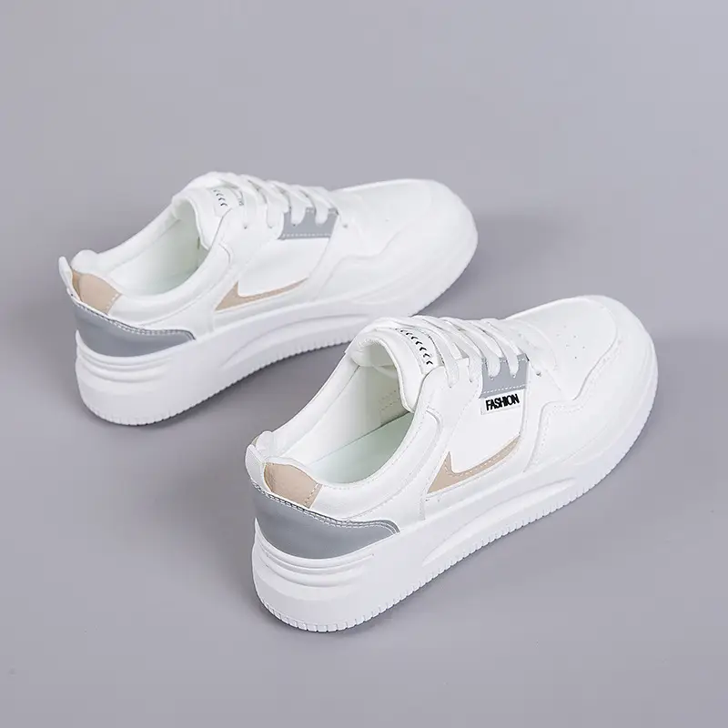 2026 Hot-Selling Spring and Autumn Lightweight White Sneakers with Leather Surface, Height-Increasing Soft Sole, Breathable Thick-Soled Sports Casual Shoes for Women - Image 10