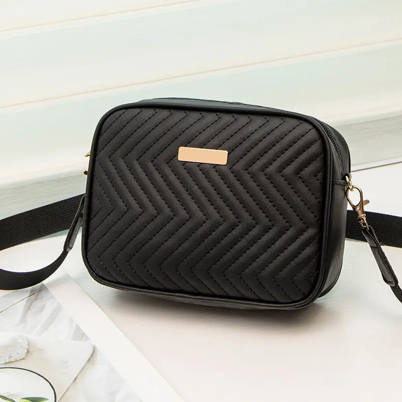 Black Wave Pattern Women's Crossbody Bag 2024 - Image 2