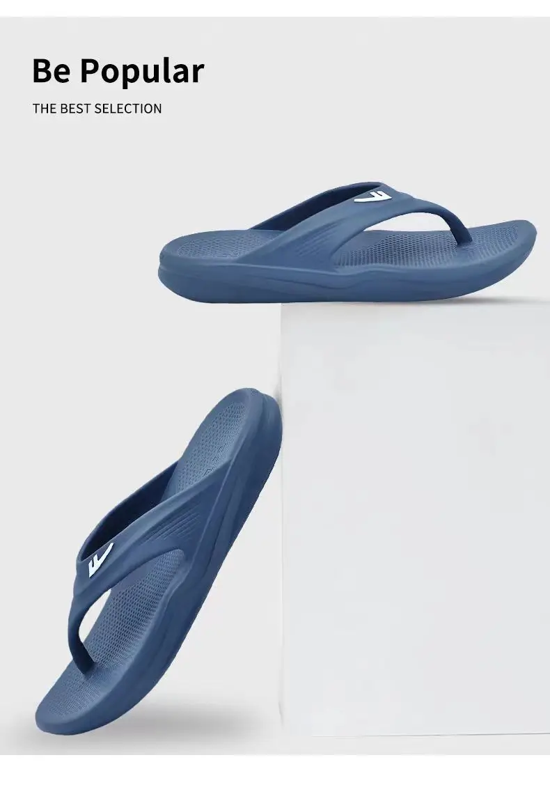 Pull Back Men's Slippers 2024 New Summer Flip-flops for Outer Wear Non-slip Wear-resistant Classy Thick-soled Flip-flops — feature 2