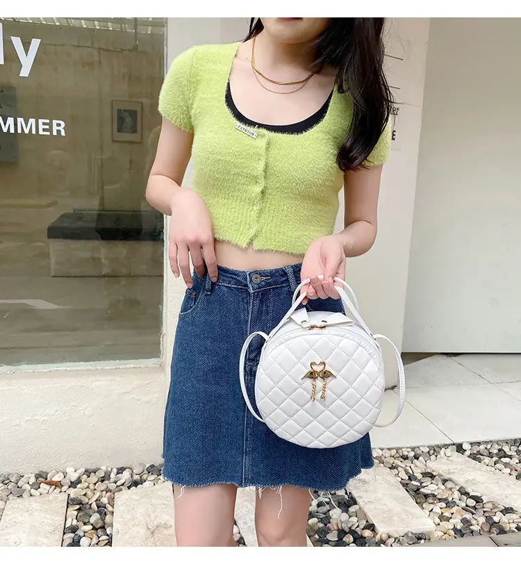 White Diamond Embroidered Crossbody Bag for Women — feature 14