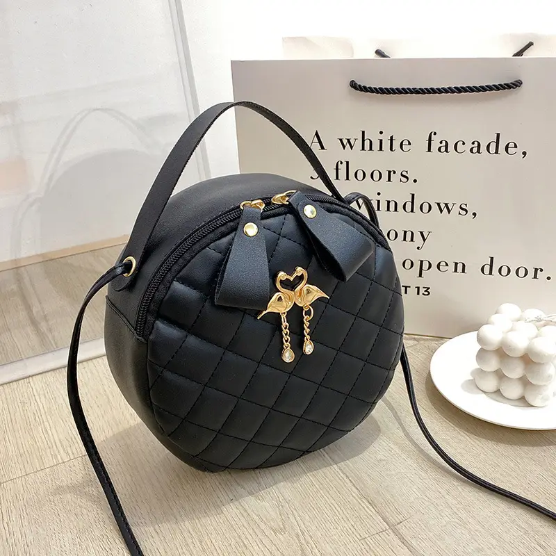 White Diamond Embroidered Crossbody Bag for Women