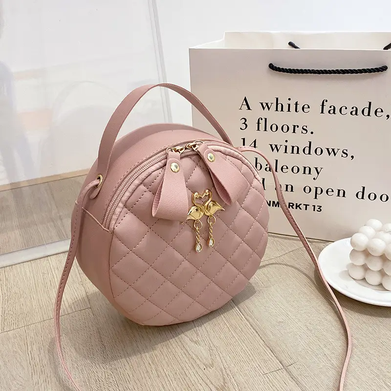 White Diamond Embroidered Crossbody Bag for Women