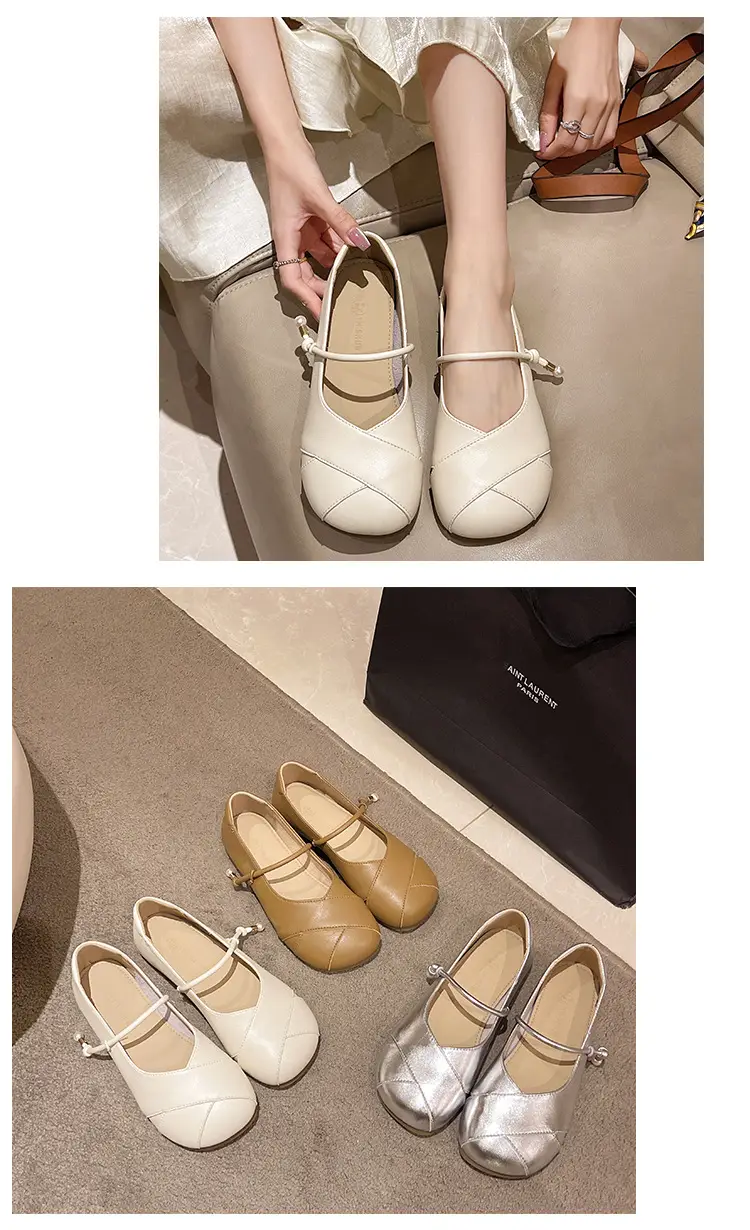 French Style Mary Jane Women Flat Shoes Tan 2024 — feature 11