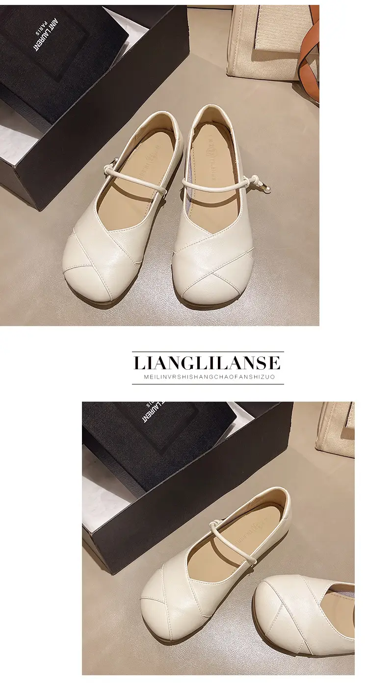 French Style Mary Jane Women Flat Shoes Tan 2024 — feature 14