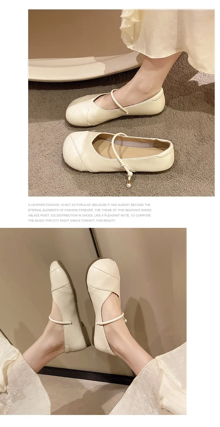 French Style Mary Jane Women Flat Shoes Tan 2024 — feature 9
