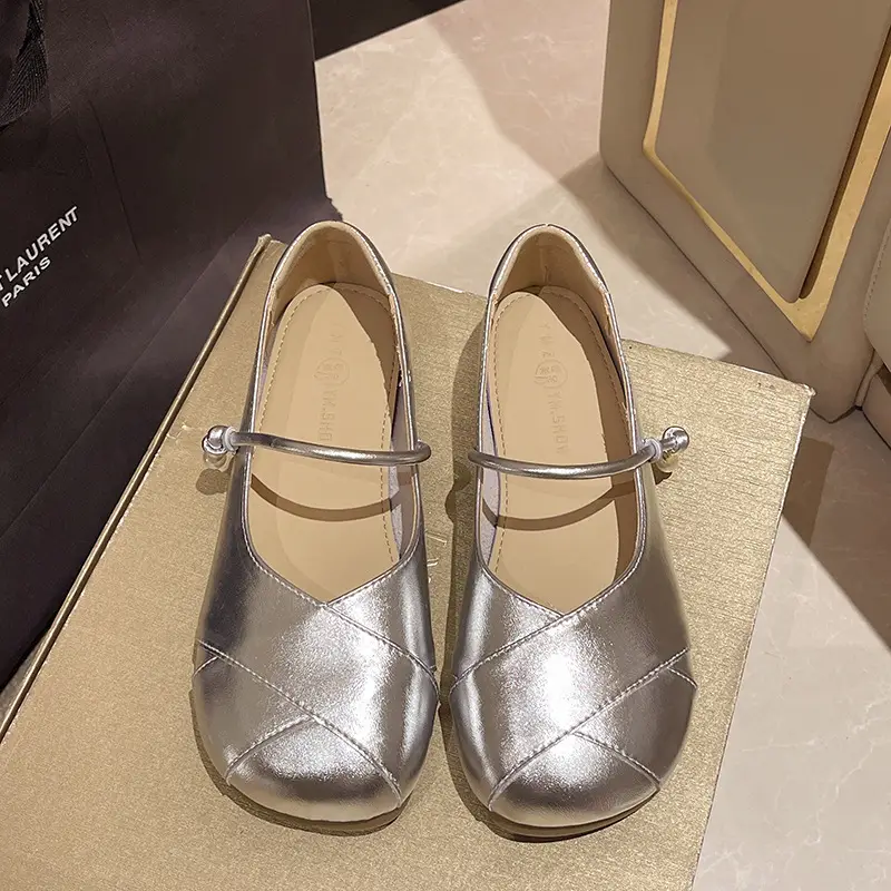 French Style Mary Jane Women Flat Shoes Tan 2024 - Image 3
