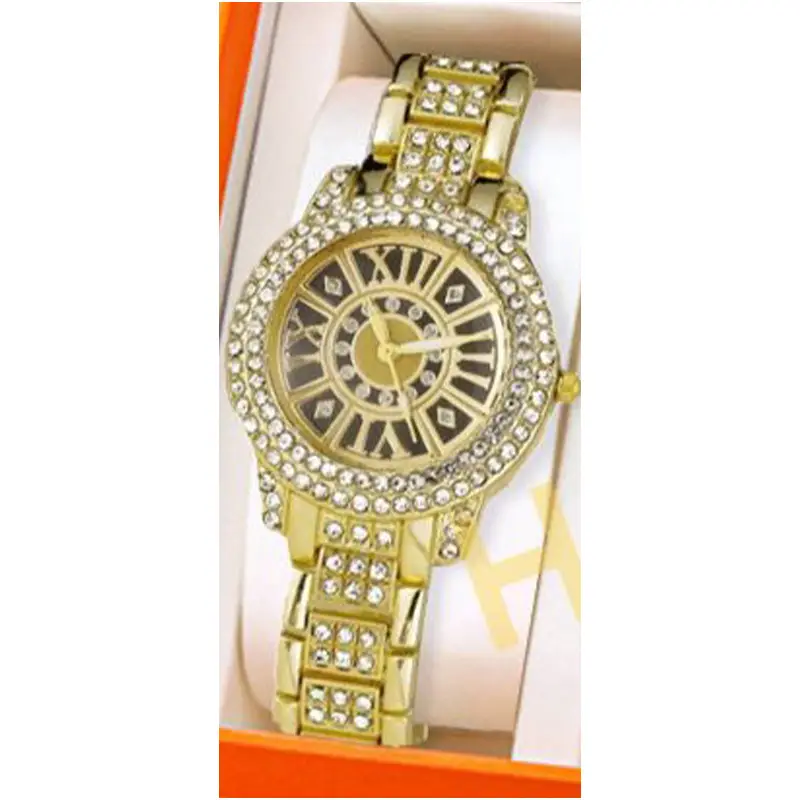 Ladies Full Diamond Butterfly Quartz Watch Set - Image 4