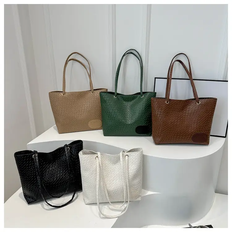 Women Woven Tan Shoulder Bag 2024 Spring Summer - Image 6