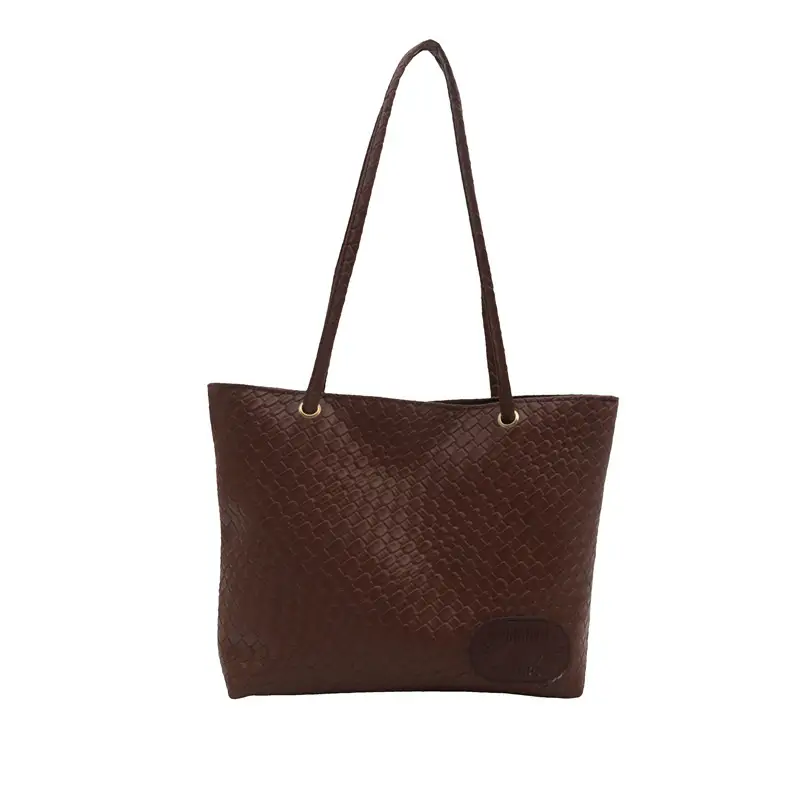 Women Woven Tan Shoulder Bag 2024 Spring Summer - Image 10