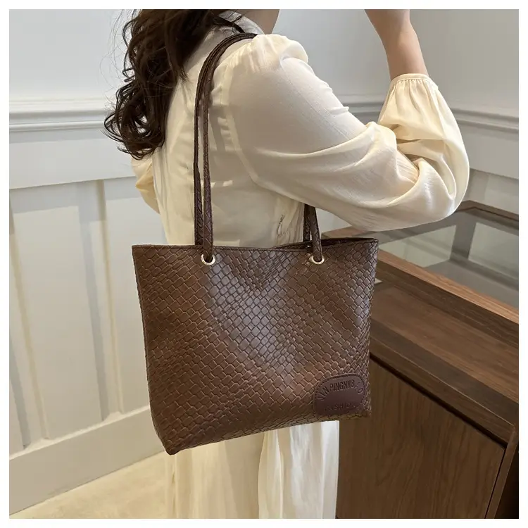 Women Woven Tan Shoulder Bag 2024 Spring Summer — feature 16